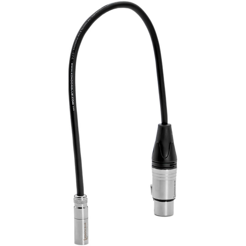 Kondor Blue TA4M Mini XLR 4 Pin Male to Female XLR Audio Cable 16